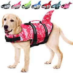 EMUST large dog life jacket front view showing buoyant panels for safer swimming