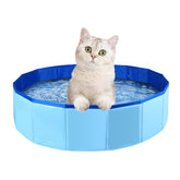 Enenes Foldable Dog Pool assembled shows durable PVC for indoor or outdoor use