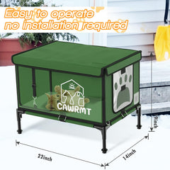 Engtesy Outdoor Cat House interior shows cozy warmth zone for cats.