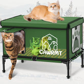 Engtesy outdoor cat house waterproof shell shields a cozy interior from rain and snow