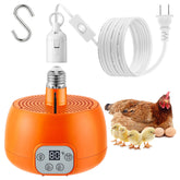 Enhon Chicken Coop Heater display shows temperature and status for precise control.