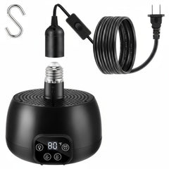Enhon chicken coop heater with LED lighting warms the coop while providing illumination.