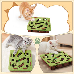 Enioem cat toy multi-track flower-design invites chasing and swatting