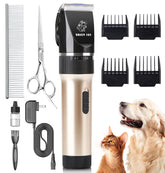 ENJOY PET dog clippers with 24-tooth blades for cooler, precise trimming.