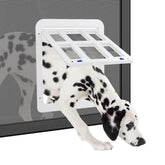 Enjoying dog door screen-door front view highlighting easy pet access.