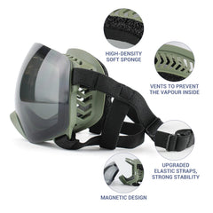 Enjoying dog goggles adjustable nylon straps for secure, comfortable fit