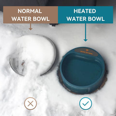 Enjoying heated pet bowl with anti-bite cord for durable outdoor use