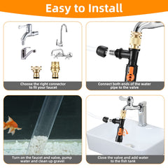 enomol aquarium water drain pipe setup for easy changes