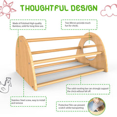 Ensayeer mirror detail - durable surface for reflective play and curiosity.