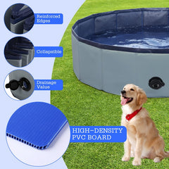 Eooqi foldable pool showing non-slip bottom for safe splash time.
