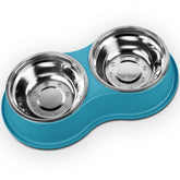 EpetsLove dog bowls large set with dual bowls for food and water