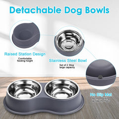 EpetsLove non-slip resin mat keeps bowls steady and protects floors