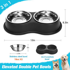 EpetsLove raised feeding stand provides comfortable eating height for pets.