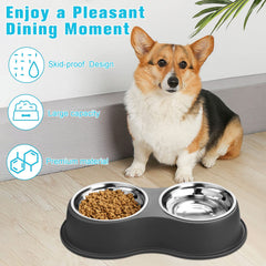EpetsLove removable stainless steel bowls are easy to clean and refill.