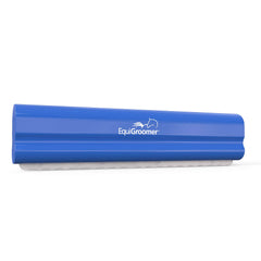 EquiGroomer deshedding brush front view in blue for horses, smooth grooming