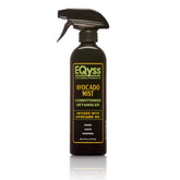 Eqyss Avocado Mist pet spray bottle for detangling and refreshing coats.