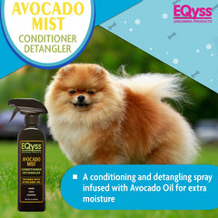 Eqyss Avocado Mist spray-on coat provides light, residue-free conditioning for fur.