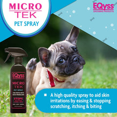 Eqyss Micro-Tek irritated skin closeup demonstrates soothing formula for pets.