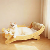 ERGTFVN cat-scratcher-post demonstrates sturdy wood for satisfying scratching sessions.