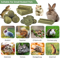 ERKOON small pets enjoy aroma-rich Timothy hay treats during cage time.