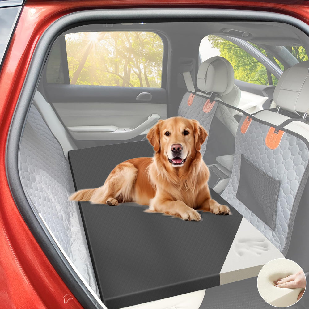 ESCRODOI Dog Car Bed anti-slip top view for safer rides