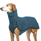 Esobo fleece dog coat front view shows warm coverage for chilly walks