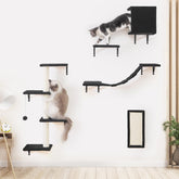 ESOTTE Modern Wall Cat Shelves house keeps cats perched comfortably above floor level.