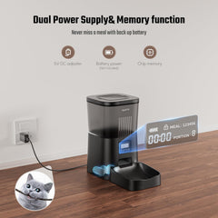 Espelho feeder with voice recorder for interactive mealtime