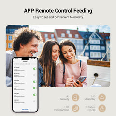 Espelho two-way audio feeder enables live mealtime communication.