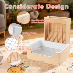 Essenhome mess-proof litter box with removable pan for quick cleanup