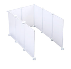 Essenhome splash guard assembled protects floors from scattering litter during use.