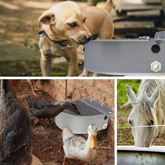 Essilnn large stainless-steel waterer shows durable design for livestock hydration