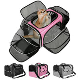 ESTARER soft-sided pet carrier front view for comfortable travel with cats and small dogs.