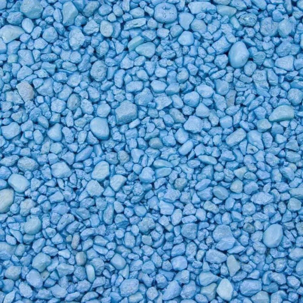 Estes Spectrastone light blue gravel bag closeup for safe freshwater use.