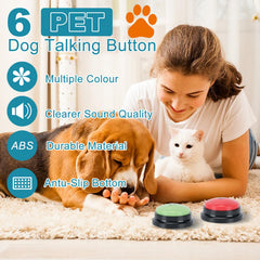 ESYELEC dog button recorder 30s captures clear commands for effective communication.
