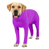 Etdane recovery suit for dogs, purple XX-Large back view shows secure, comfortable coverage.