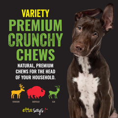 Etta Says venison chew piece highlights protein-rich option for active dogs