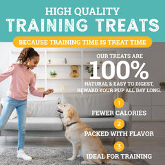 etta says Training Treats peanut butter flavor supports positive reinforcement