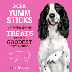etta says Yumm Sticks training session shot shows soft pieces easy to break