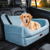 EUHAMS dog car seat front view showcasing memory foam comfort for large dogs on the move