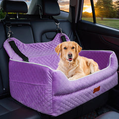 EUHAMS memory foam booster seat on car window view enhances calmer rides.