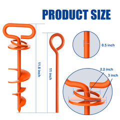 Eurmax two-pack orange dog anchor highlights portability for travel and outdoor adventures.