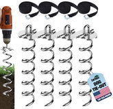 Eurmax trampoline-spiral-stake-kit anchors securely for safe outdoor fun.