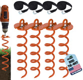 Eurmax spiral stakes in ground show quick installation for secure outdoor setups