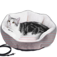 EursurePet heated bed round outer provides plush warmth for winter lounging.