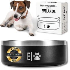 EVELANDO 32 oz dog bowl keeps water cold for pets.