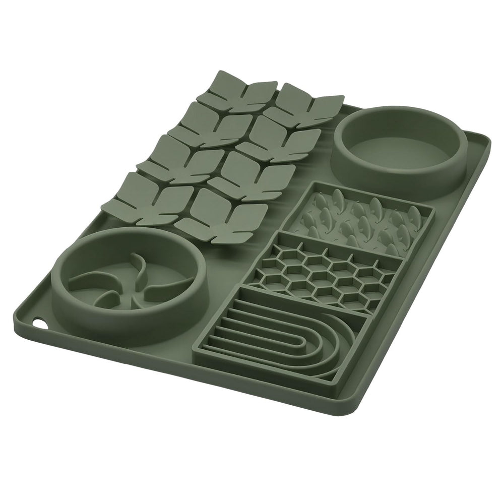 Evenco slow-feeder-bowl-lick-mat-combo keeps meals calm with secure suction cups.