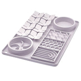 Evenco slow feeder bowl top view with multi-zone design for calmer, slower meals.