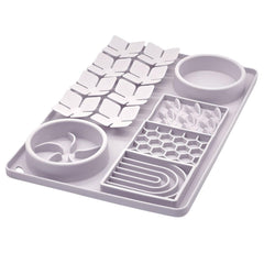 Evenco slow feeder bowl top view with multi-zone design for calmer, slower meals.