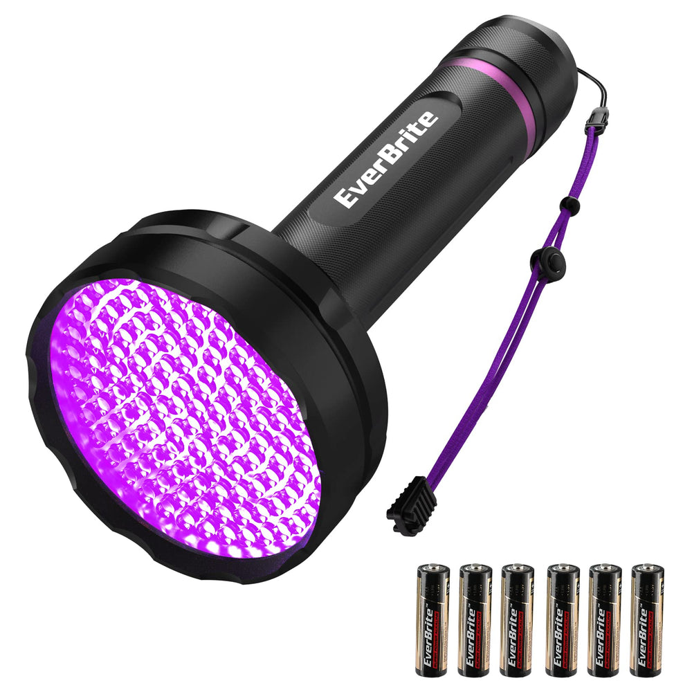 EverBrite UV flashlight beam highlights hidden stains for easier cleaning.